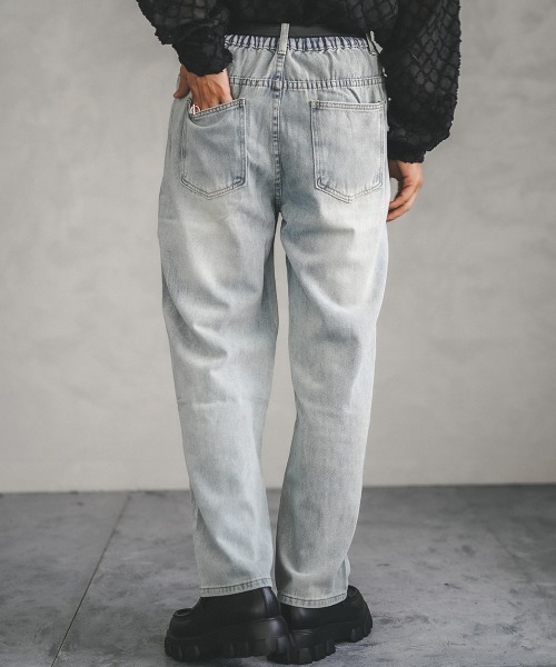 Shoowtime(ショウタイム)の「vintage make wide denim pants / ヴィンテージメイクワイドデニムパンツ(デニムパンツ・メンズ・ブラック/ブラック系/ブルー/ライトブルー/ブラック系1/ブルー系3/ネイビー系1/ブルー系2/ネイビー系2/ブルー系1・X-LARGE/XX-LARGE/LARGE/MEDIUM/SMALL)」の18枚目の写真