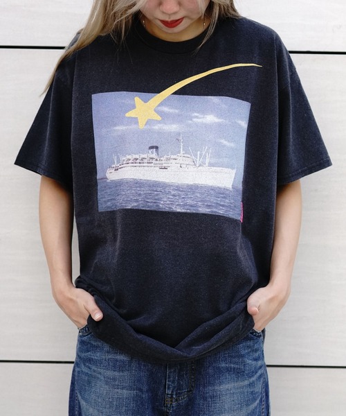 September(セプテンバー)の「September/セプテンバー/VIBES TEE(Tシャツ/カットソー・レディース・ホワイト/ブラック/ブルー・S/M)」の2枚目の写真