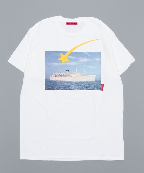 September(セプテンバー)の「September/セプテンバー/VIBES TEE(Tシャツ/カットソー・レディース・ホワイト/ブラック/ブルー・S/M)」の8枚目の写真