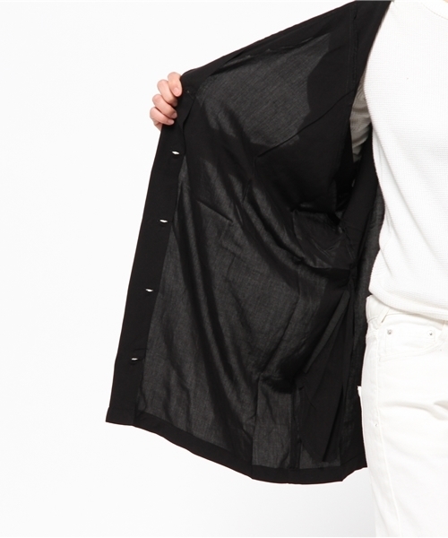 mystic（ミスティック）の「Vフリルガウン（シャツ/ブラウス・レディース・マスタード/ベージュ/オフホワイト/ブラック/カーキ・ﾌﾘ-）」の14枚目の写真