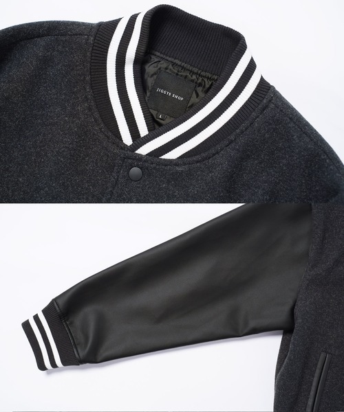 jiggys shop(ジギーズショップ)の「メルトンスタジャン(スタジャン・メンズ・グレー系その他/ブラック系その他/ブラック/チャコールグレー・SMALL/X-LARGE/LARGE/MEDIUM)」の6枚目の写真