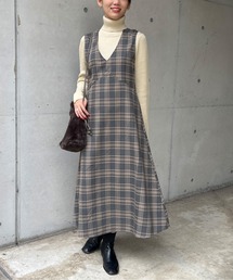 Chez toi | チェック柄ジャンスカワンピース(ワンピース)