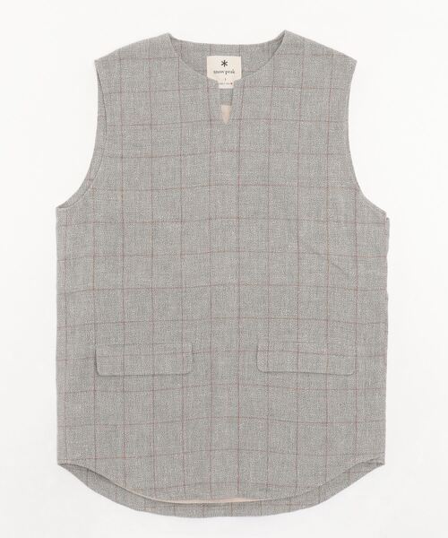 Snow Peak(スノーピーク)の「C/L Check Tweed Vest(ベスト・メンズ・ネイビー/ベージュ・1/SMALL/LARGE/MEDIUM)」の2枚目の写真