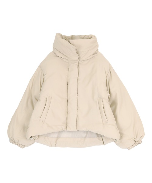 スタンドカラー中綿ショートコート