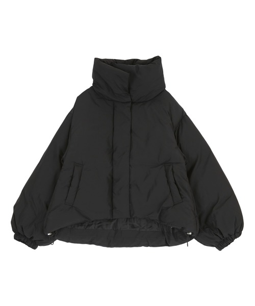 スタンドカラー中綿ショートコート