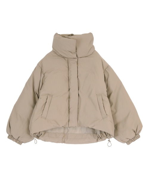 スタンドカラー中綿ショートコート