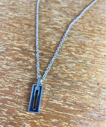 G.NINE（ジーナイン）の「『サージカルステンレス316L』金属アレルギー対応　バイカラースクエアネックレス（ネックレス）」