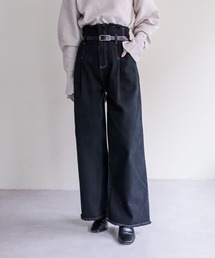 mystic | 【サイズ展開あり】断ち切りツイルワイドパンツ(その他パンツ)