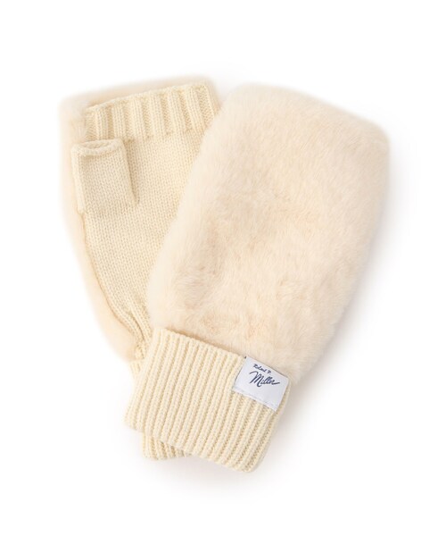 THE SHOP TK （ザ ショップ ティーケー ）の「◆【Miller／ミラー】ファー手袋（手袋・レディース・ダークブラウン/ライトベージュ/アイボリー・00）」の2枚目の写真