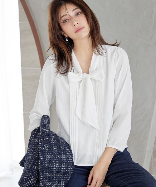 リボンタイブラウス（シャツ/ブラウス）｜Tiaclasse（ティアクラッセ）
