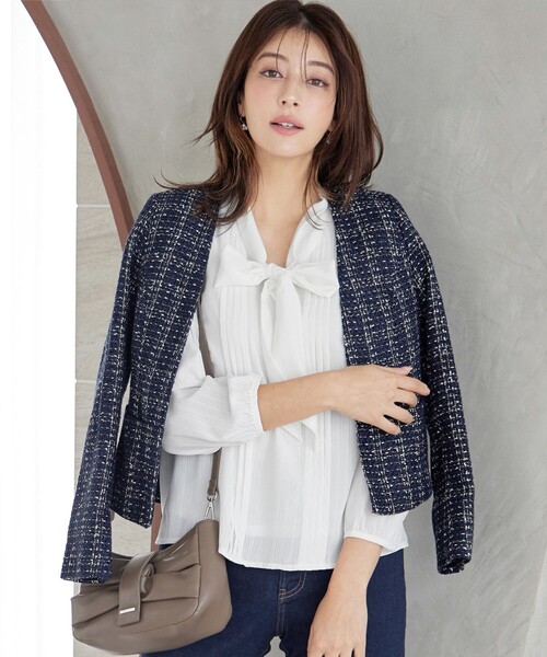 リボンタイブラウス（シャツ/ブラウス）｜Tiaclasse（ティアクラッセ）