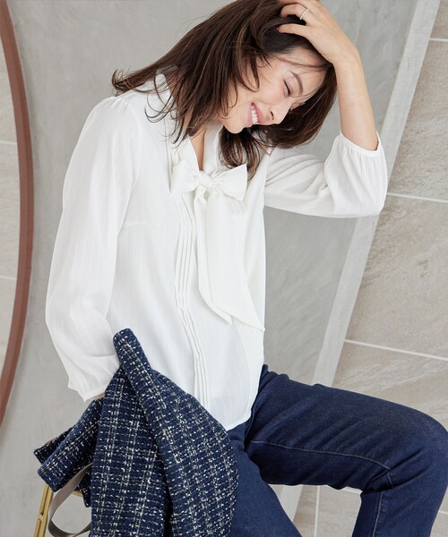 リボンタイブラウス（シャツ/ブラウス）｜Tiaclasse（ティアクラッセ）