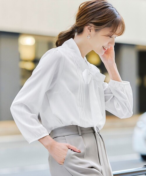 リボンタイブラウス（シャツ/ブラウス）｜Tiaclasse（ティアクラッセ）