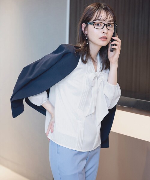 リボンタイブラウス（シャツ/ブラウス）｜Tiaclasse（ティアクラッセ）