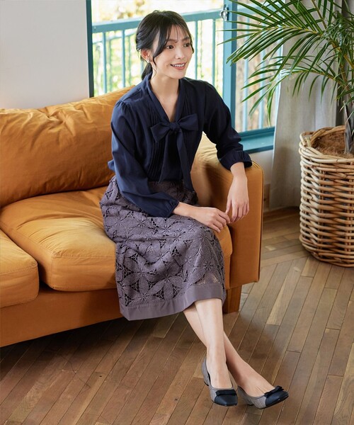 リボンタイブラウス（シャツ/ブラウス）｜Tiaclasse（ティアクラッセ）