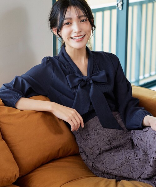 リボンタイブラウス（シャツ/ブラウス）｜Tiaclasse（ティアクラッセ）