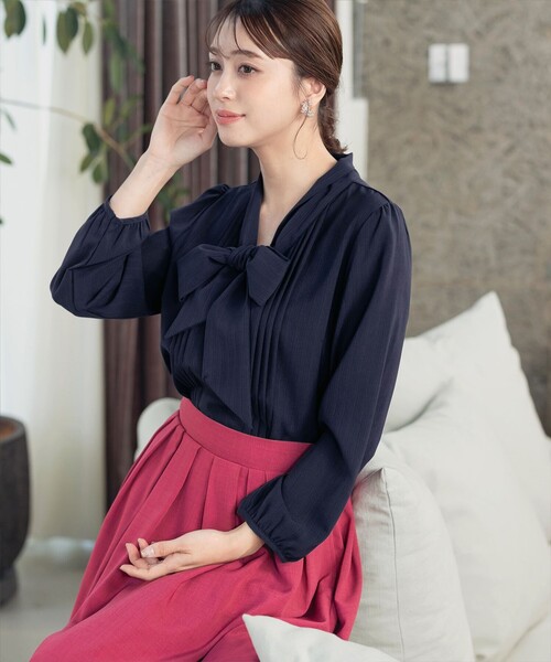 リボンタイブラウス（シャツ/ブラウス）｜Tiaclasse（ティアクラッセ）