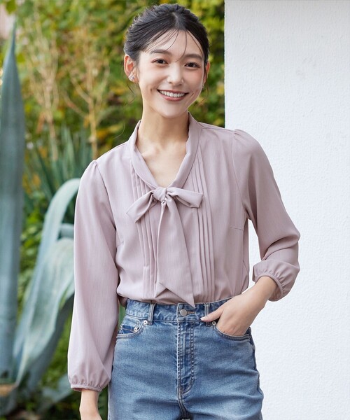 リボンタイブラウス（シャツ/ブラウス）｜Tiaclasse（ティアクラッセ）