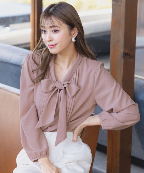 リボンタイブラウス（シャツ/ブラウス）｜Tiaclasse（ティアクラッセ）