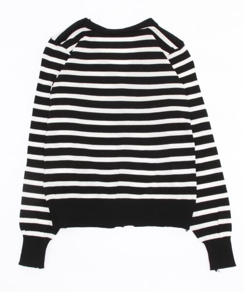 Burner（バーナー）の「【OKUOKU　0909】ボーダー　Vネック　カーディガン　oku-tops-681338255475-1498（カーディガン/ボレロ・レディース・A/B/C・FREE）」の4枚目の写真
