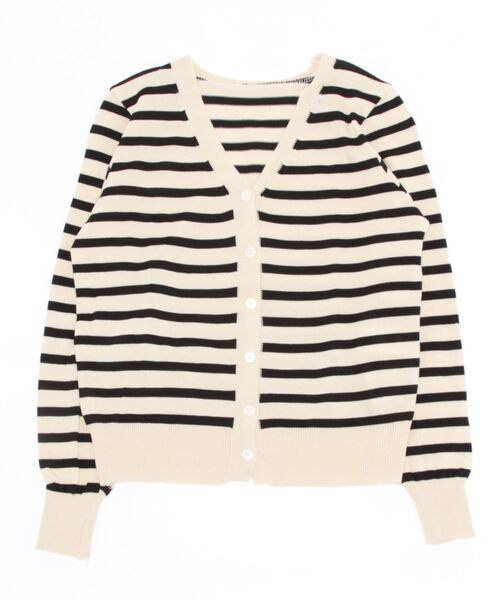 Burner（バーナー）の「【OKUOKU　0909】ボーダー　Vネック　カーディガン　oku-tops-681338255475-1498（カーディガン/ボレロ・レディース・A/B/C・FREE）」の6枚目の写真
