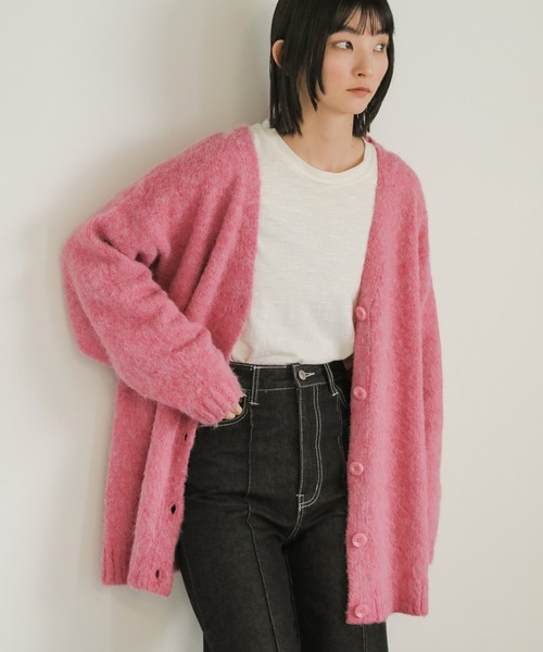 select MOCA（セレクトモカ）の「カラーニットカーディガン（カーディガン/ボレロ・レディース・オレンジ/ピンク/アイボリー/ブルー・FREE）」の9枚目の写真