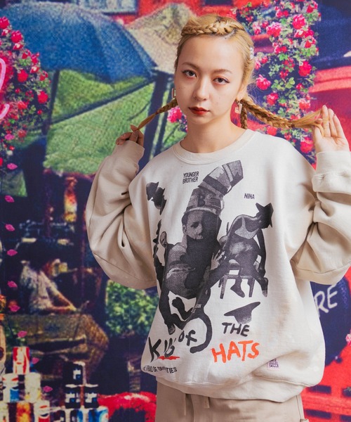 RNA（アールエヌエー）の「M1989 PINK MOTEL ブラシブリーチトレーナー