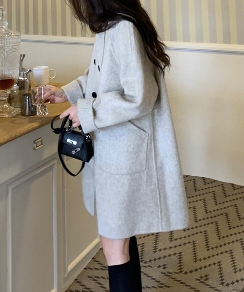 LAFFMO（ラフモ）の「シャギーダブルボタンリバーコート（ピーコート