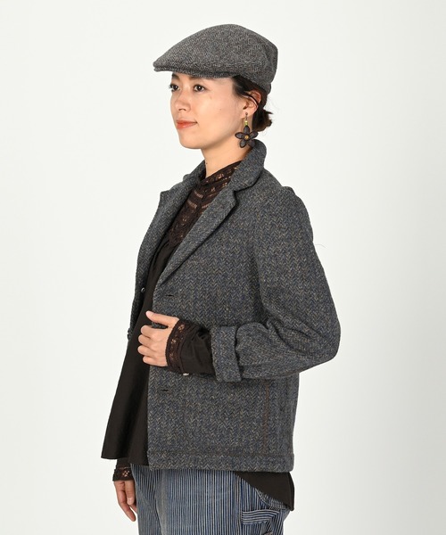 45R（フォーティファイブアール）の「シェットランドツイードニットのジャケット（サイズ1～3）（テーラードジャケット・レディース・チャコールグレー/ベージュ系/グリーン系・SMALL/MEDIUM/LARGE）」の10枚目の写真