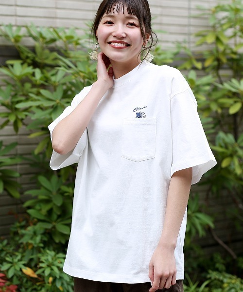 COBMASTER（コブマスター）の「COBMASTER コラボ モアイバックプリントＴシャツ【ユニセックス】（Tシャツ/カットソー・メンズ・ホワイト/グリーン・MEDIUM/LARGE）」の6枚目の写真