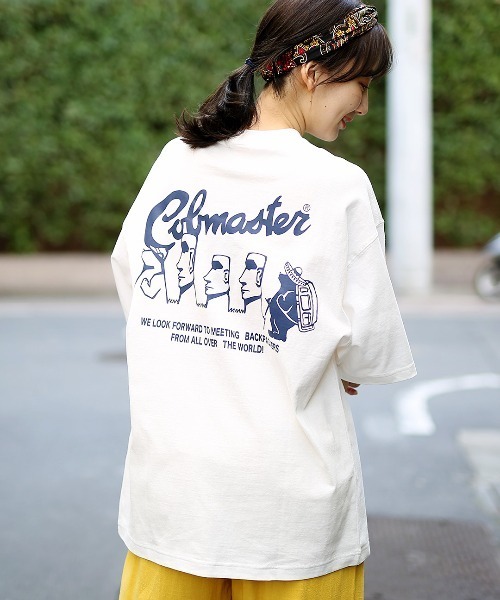 COBMASTER（コブマスター）の「COBMASTER コラボ モアイバックプリントＴシャツ【ユニセックス】（Tシャツ/カットソー・メンズ・ホワイト/グリーン・MEDIUM/LARGE）」の11枚目の写真