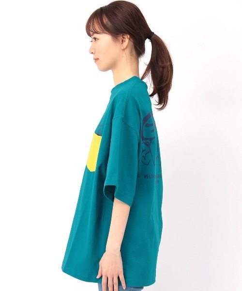 COBMASTER（コブマスター）の「COBMASTER コラボ モアイバックプリントＴシャツ【ユニセックス】（Tシャツ/カットソー・メンズ・ホワイト/グリーン・MEDIUM/LARGE）」の22枚目の写真