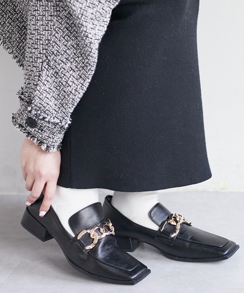 DISCOAT（ディスコート）の「《S〜Lサイズ》チェーンローファー（ローファー・レディース・ベージュ/アイボリー/ブラック・SMALL/MEDIUM/LARGE）」の3枚目の写真