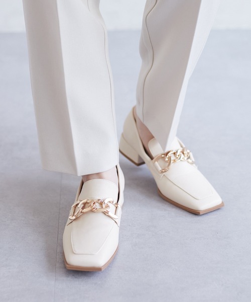 DISCOAT（ディスコート）の「《S〜Lサイズ》チェーンローファー（ローファー・レディース・ベージュ/アイボリー/ブラック・SMALL/MEDIUM/LARGE）」の10枚目の写真