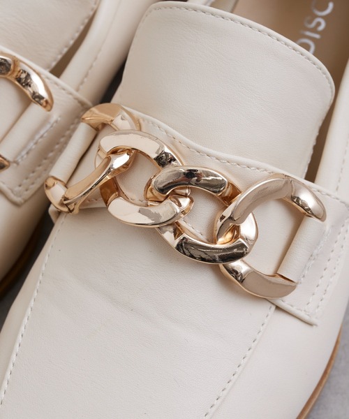 DISCOAT（ディスコート）の「《S〜Lサイズ》チェーンローファー（ローファー・レディース・ベージュ/アイボリー/ブラック・SMALL/MEDIUM/LARGE）」の6枚目の写真