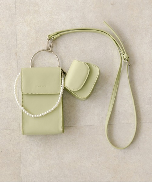 OLIVE des OLIVE（オリーブデオリーブ）の「【WEB限定】リング付きスマホショルダー（ショルダーバッグ・レディース・ピンク/ライム/アイボリー/ブラック・FREE）」の20枚目の写真