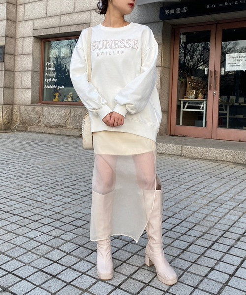 one after another NICE CLAUP(ワンアフターアナザーナイスクラップ)の「サイドスリットシアータイトスカート 2023SS(スカート・レディース・アイボリー/ブラック/ピンク・FREE)」の8枚目の写真