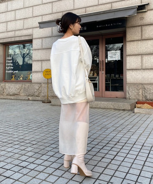 one after another NICE CLAUP(ワンアフターアナザーナイスクラップ)の「サイドスリットシアータイトスカート 2023SS(スカート・レディース・アイボリー/ブラック/ピンク・FREE)」の11枚目の写真