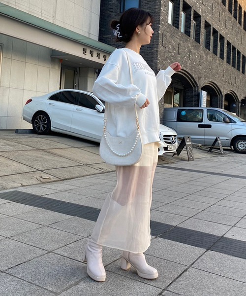 one after another NICE CLAUP(ワンアフターアナザーナイスクラップ)の「サイドスリットシアータイトスカート 2023SS(スカート・レディース・アイボリー/ブラック/ピンク・FREE)」の13枚目の写真