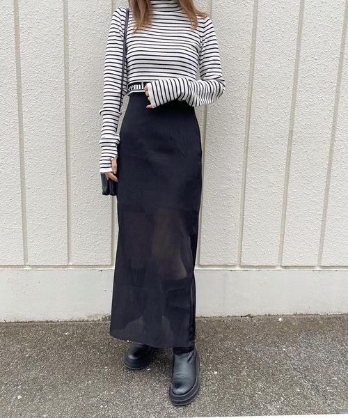 one after another NICE CLAUP(ワンアフターアナザーナイスクラップ)の「サイドスリットシアータイトスカート 2023SS(スカート・レディース・アイボリー/ブラック/ピンク・FREE)」の7枚目の写真