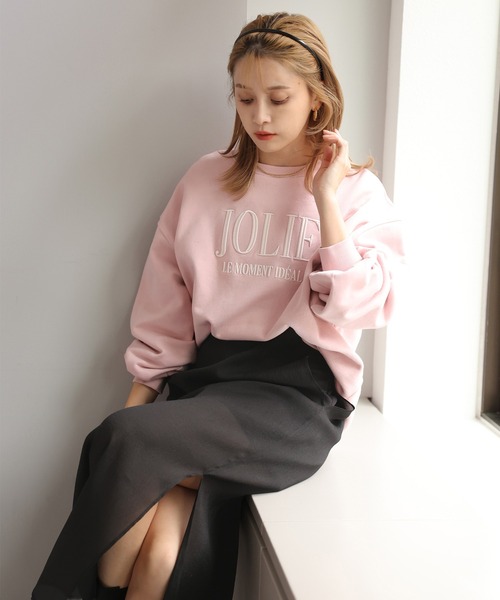 one after another NICE CLAUP(ワンアフターアナザーナイスクラップ)の「サイドスリットシアータイトスカート 2023SS(スカート・レディース・アイボリー/ブラック/ピンク・FREE)」の6枚目の写真