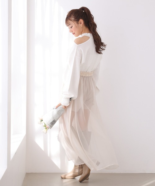 one after another NICE CLAUP(ワンアフターアナザーナイスクラップ)の「サイドスリットシアータイトスカート 2023SS(スカート・レディース・アイボリー/ブラック/ピンク・FREE)」の17枚目の写真