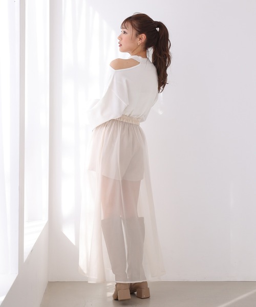 one after another NICE CLAUP(ワンアフターアナザーナイスクラップ)の「サイドスリットシアータイトスカート 2023SS(スカート・レディース・アイボリー/ブラック/ピンク・FREE)」の19枚目の写真