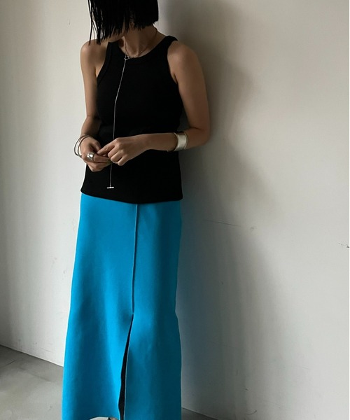 AIC.（エーアイシー）の「再入荷 カットリブアメスリタンクトップ（タンクトップ・レディース・イエロー/ピンク/グリーン/ブラウン/ブラック/オフホワイト/カーキ/ナチュラル・FREE）」の9枚目の写真