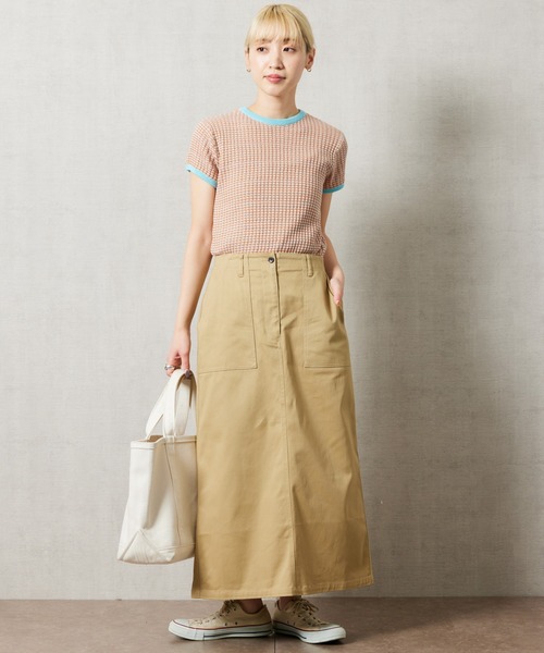 FREAK'S STORE(フリークスストア)の「ベイカーロングスカート(スカート・レディース・ベージュ/カーキ/ブラック・マルチサイズ)」の5枚目の写真