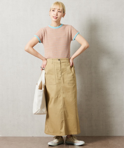 FREAK'S STORE(フリークスストア)の「ベイカーロングスカート(スカート・レディース・ベージュ/カーキ/ブラック・マルチサイズ)」の6枚目の写真