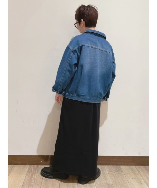 BACK NUMBER（バックナンバー）の「【BACK NUMBER】デニムトラッカージャケット（その他アウター・レディース・ホワイト/ダークインディゴブルー・M/L）」の15枚目の写真