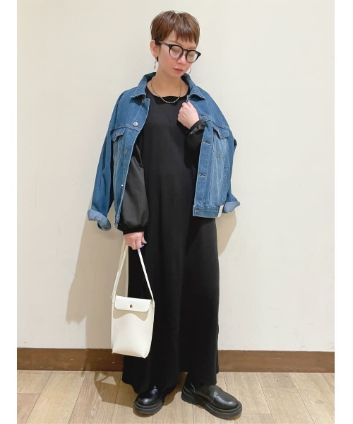 BACK NUMBER（バックナンバー）の「【BACK NUMBER】デニムトラッカージャケット（その他アウター・レディース・ホワイト/ダークインディゴブルー・M/L）」の16枚目の写真