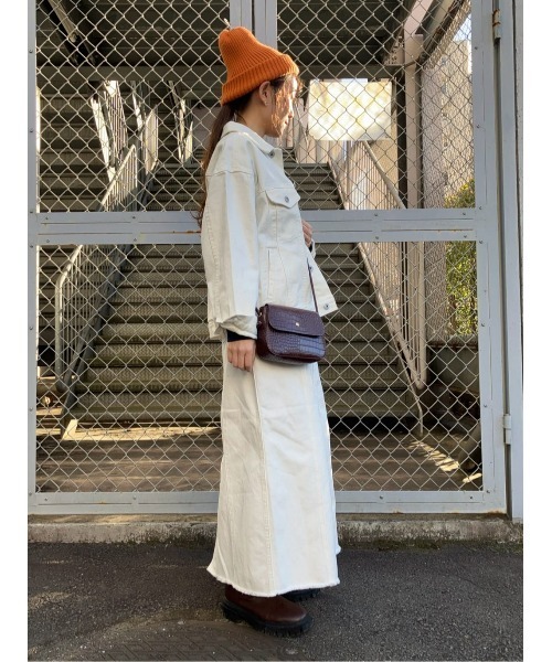 BACK NUMBER（バックナンバー）の「【BACK NUMBER】デニムトラッカージャケット（その他アウター・レディース・ホワイト/ダークインディゴブルー・M/L）」の13枚目の写真