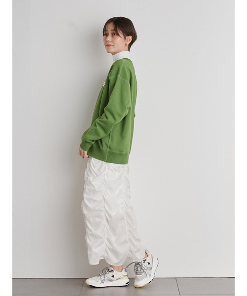 emmi(エミ)の「【emmi atelier】フロントジップシャーリングスカート(スカート・レディース・ブラック/ホワイト・1/0)」の16枚目の写真